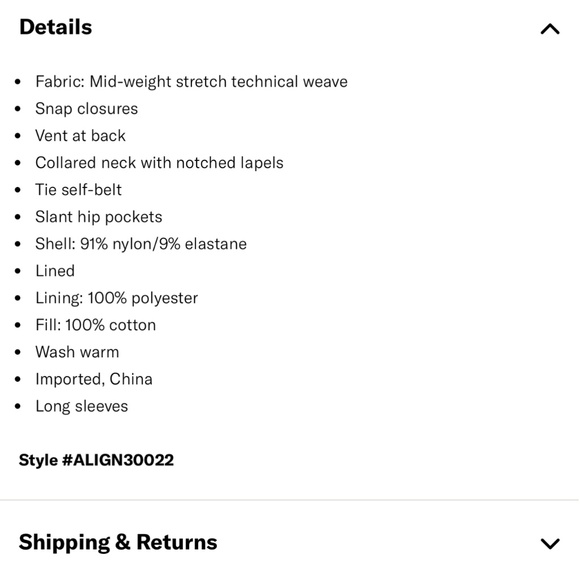 ALIGNE George Padded Wrap Coat - Picture 5 of 5